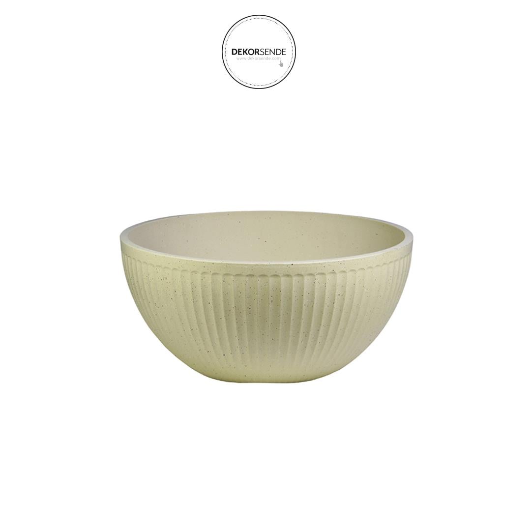 Plastik Saksı Krem 40 cm