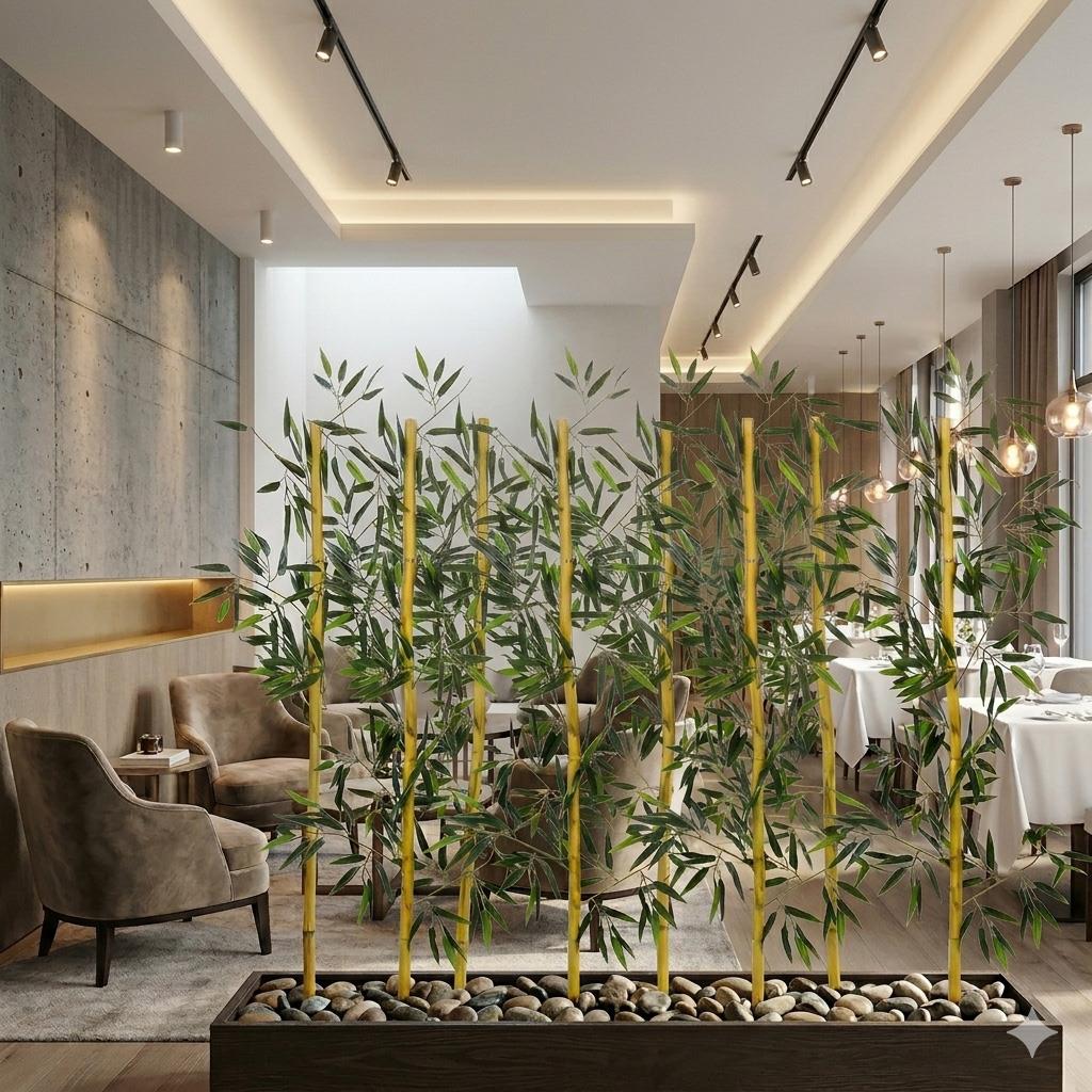 Saksısız Dekoratif 10lu Bambu Seperatör Seti 110 cm