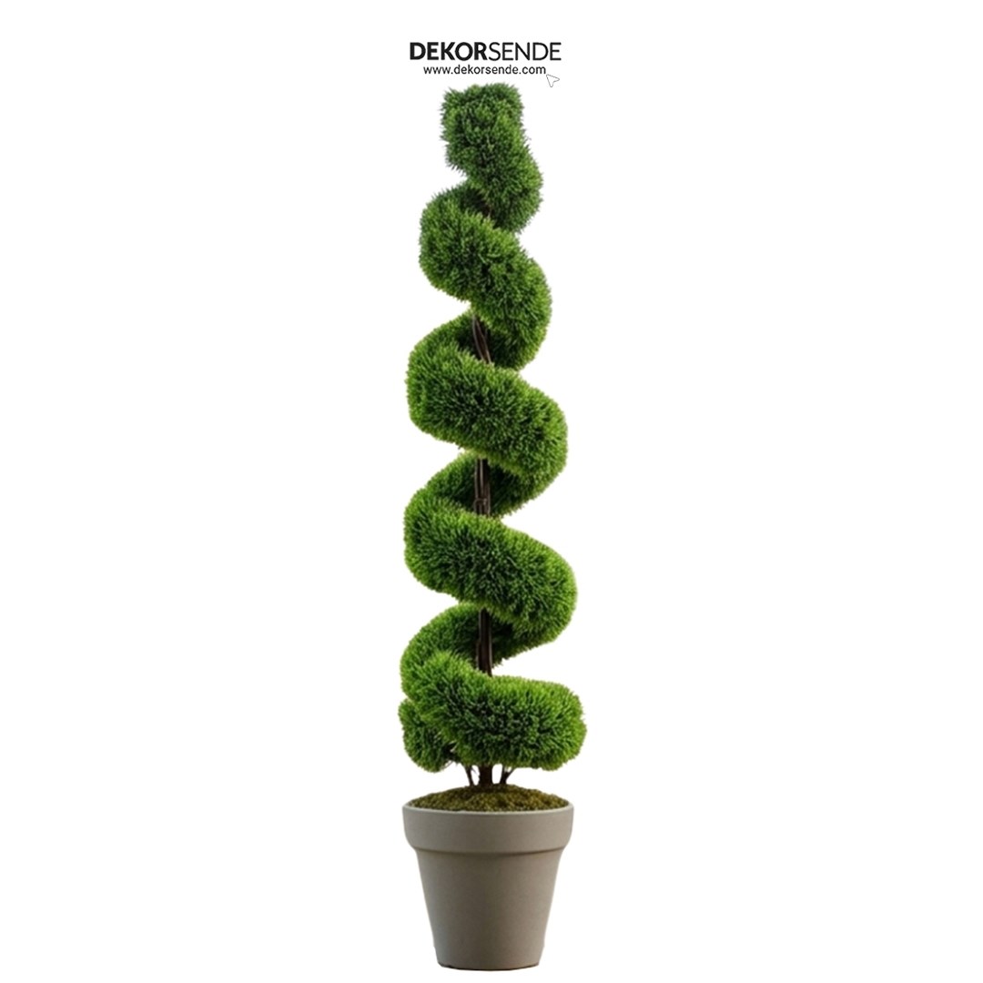 Saksısız Yapay Spiral Selvi Ağaç 160 cm