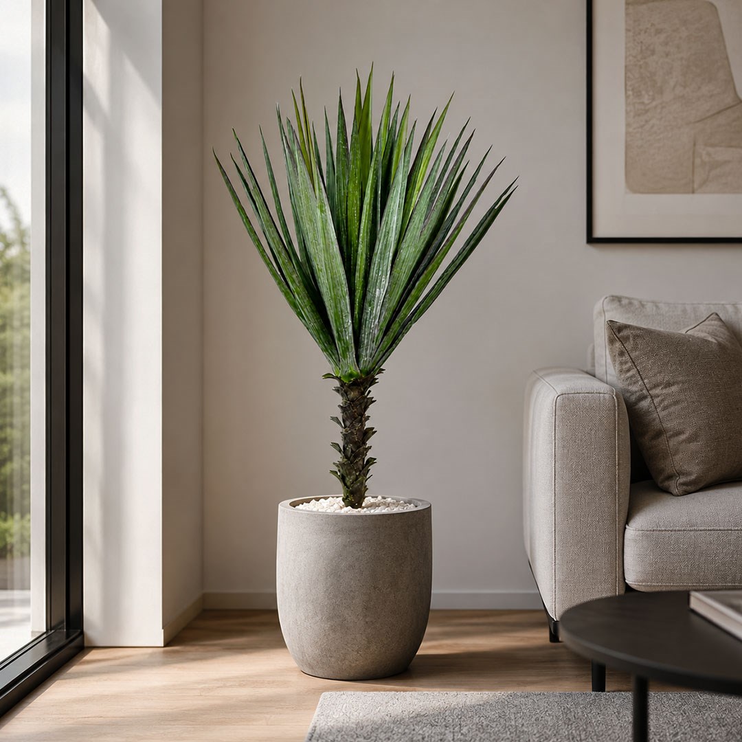 Saksısız Yapay Yucca Ağaç Açık Yeşil 95 cm