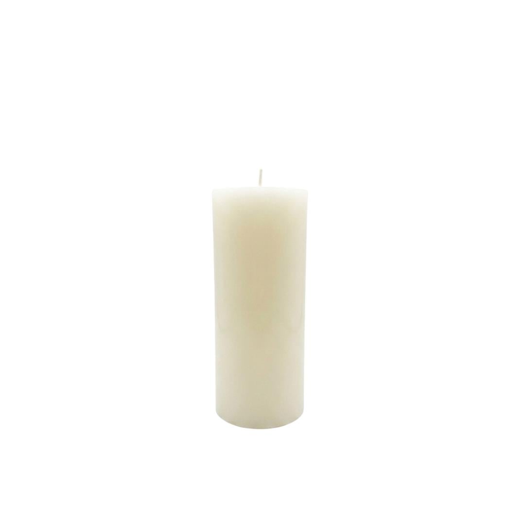 Silindir Kütük Mum Krem 20 cm