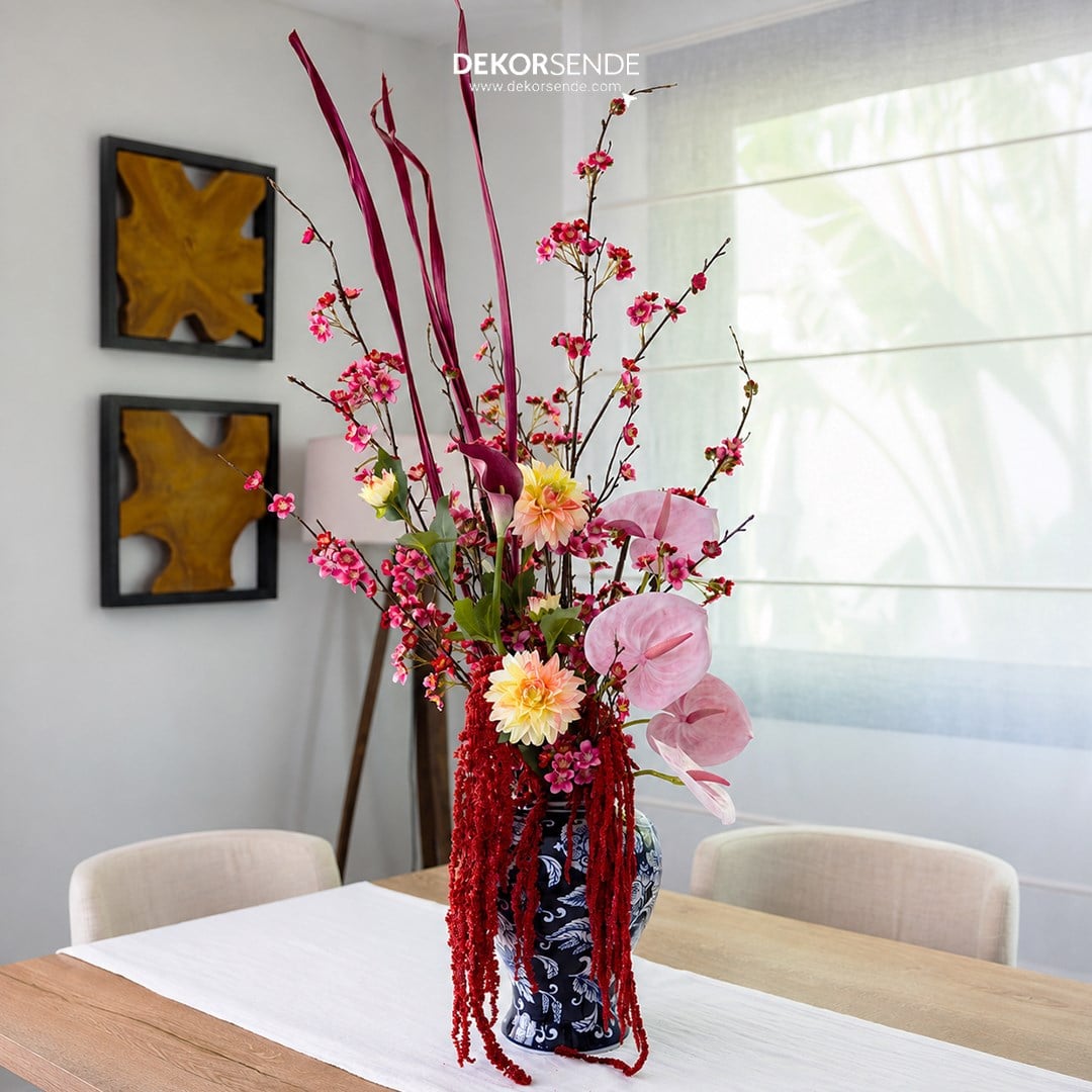 Şoklanmış Amarantus (Amaranthus) Demet Bordo 100 cm
