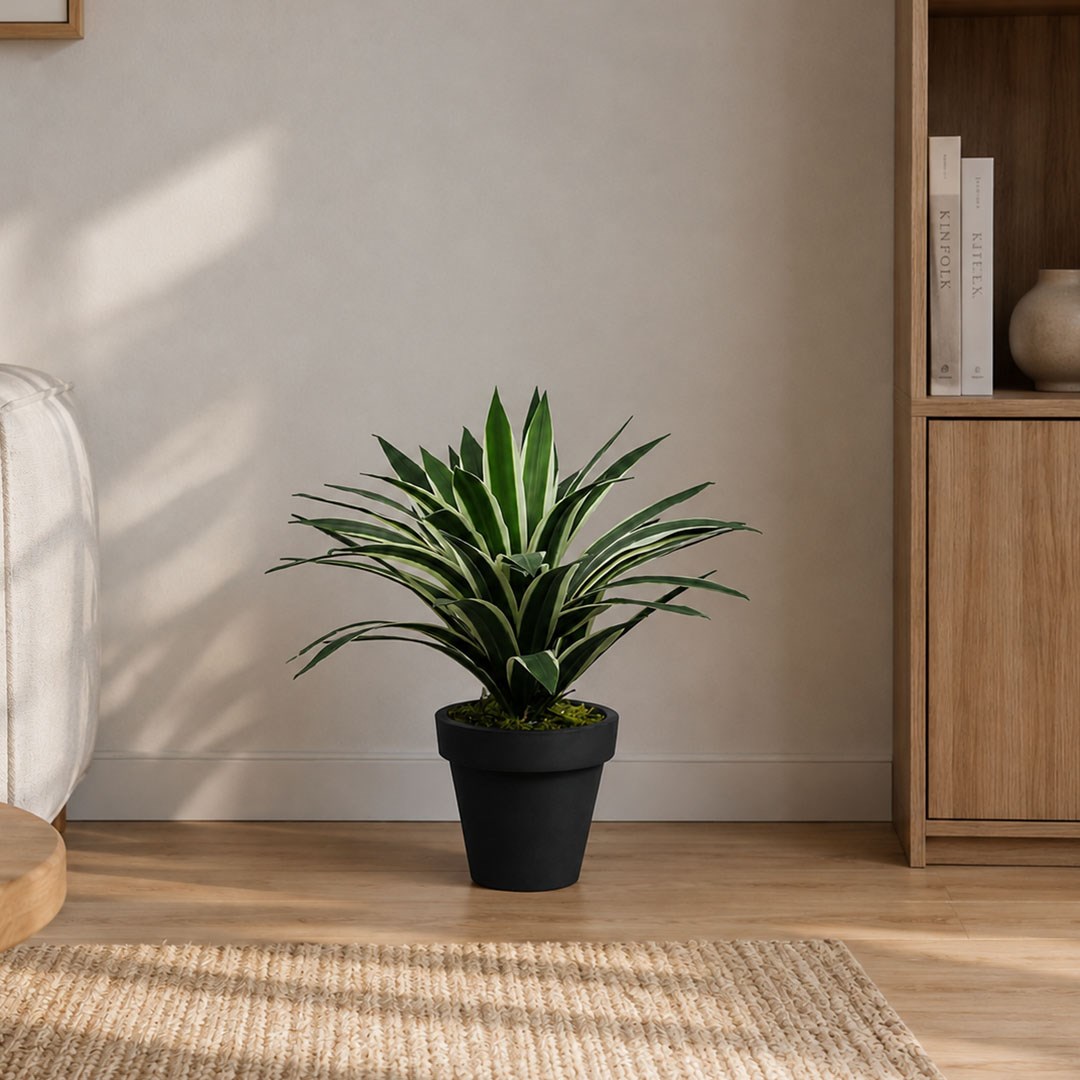 Yapay Agave Ağaç Alacalı Yeşil 45 cm