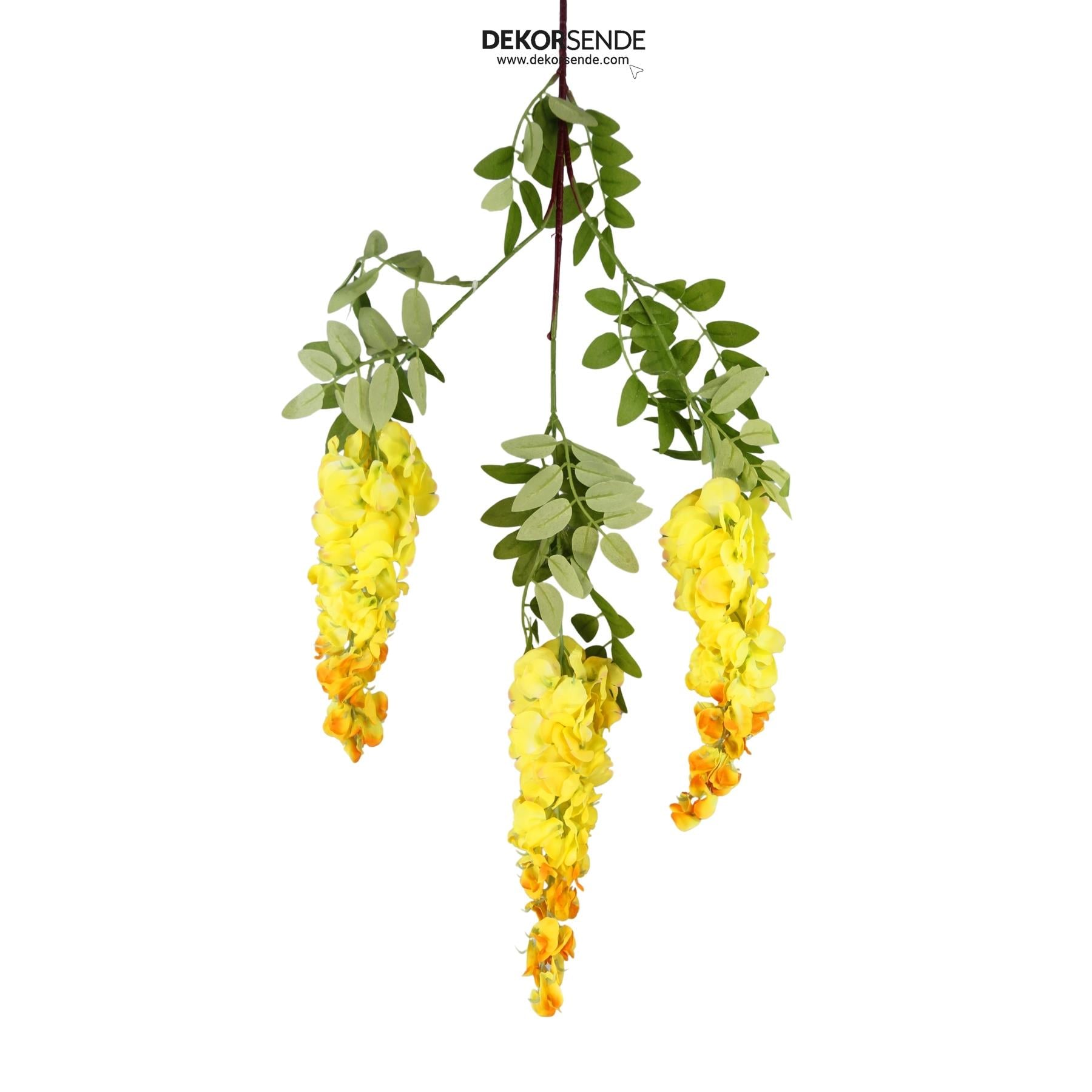 Yapay Akasya Sarkıt Sarı Turuncu 105 cm