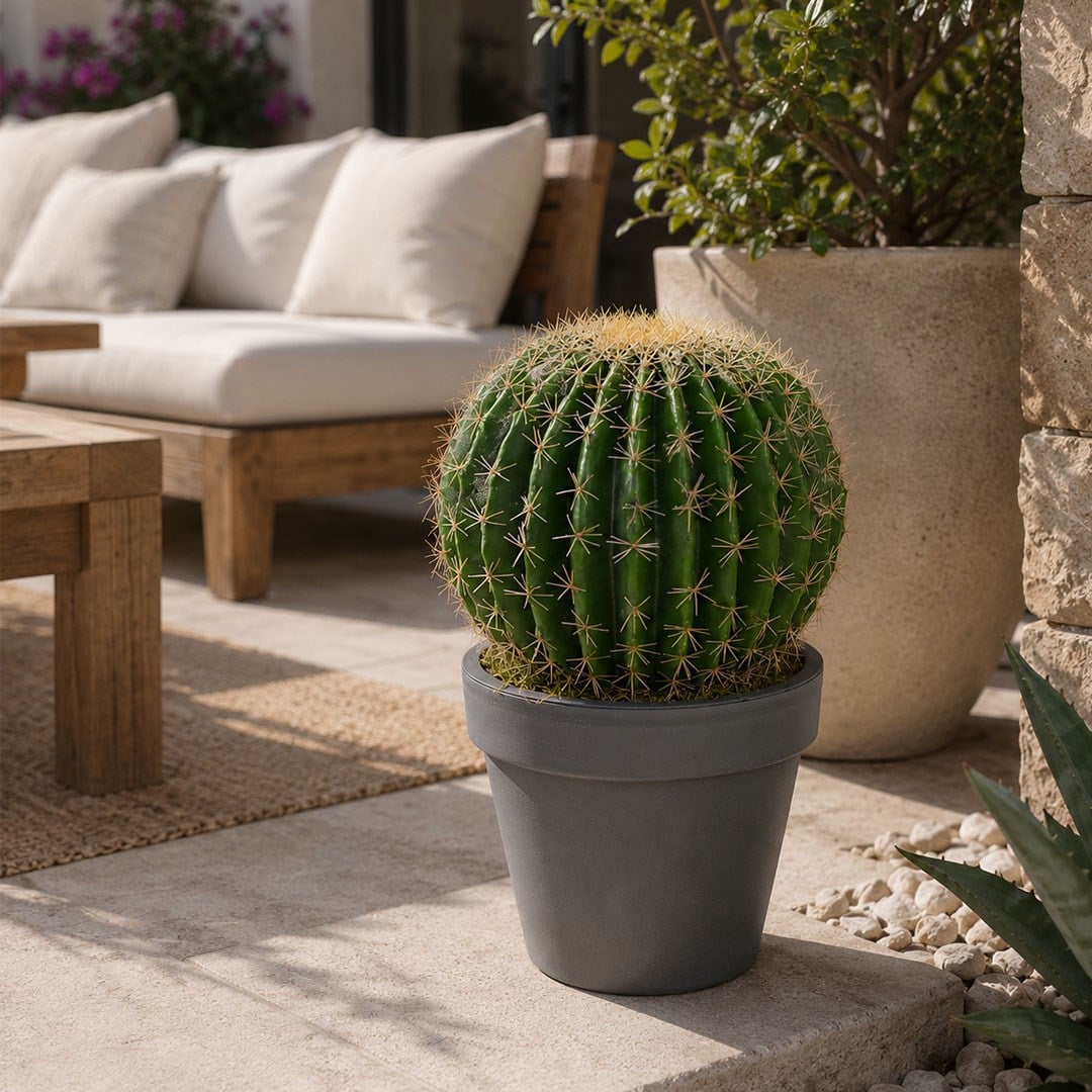 Yapay Altın Fıçı (Barrel) Kaktüs 55 cm