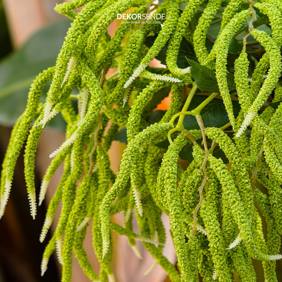 Yapay Amarantus (Amaranthus) Dal Yapraklı Yeşil 90 cm