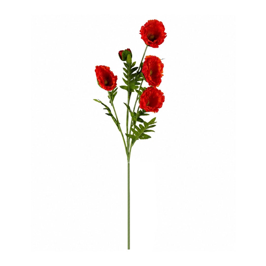 Yapay Anemon (Gelincik) Çiçeği Dal Turuncu 105 cm