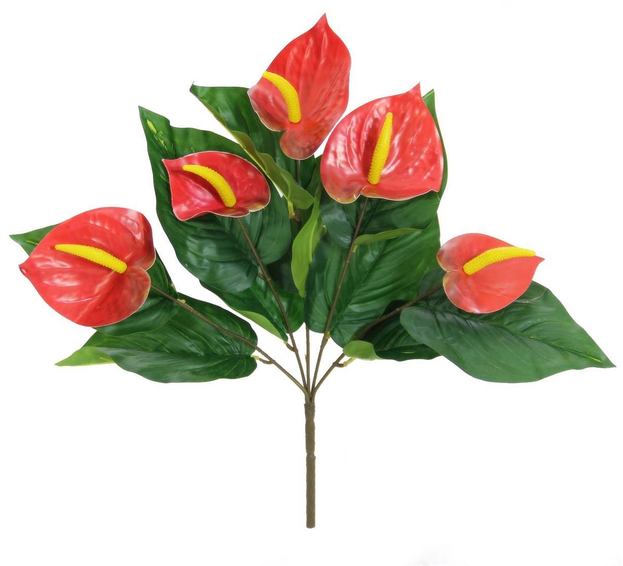 Yapay Antoryum Demet Kırmızı 45 cm