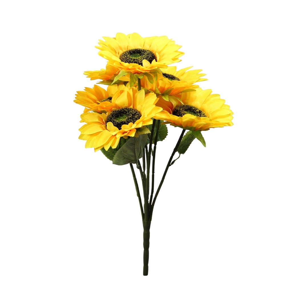 Yapay Ayçiçeği Demet 7 Kafa Sarı 50 cm