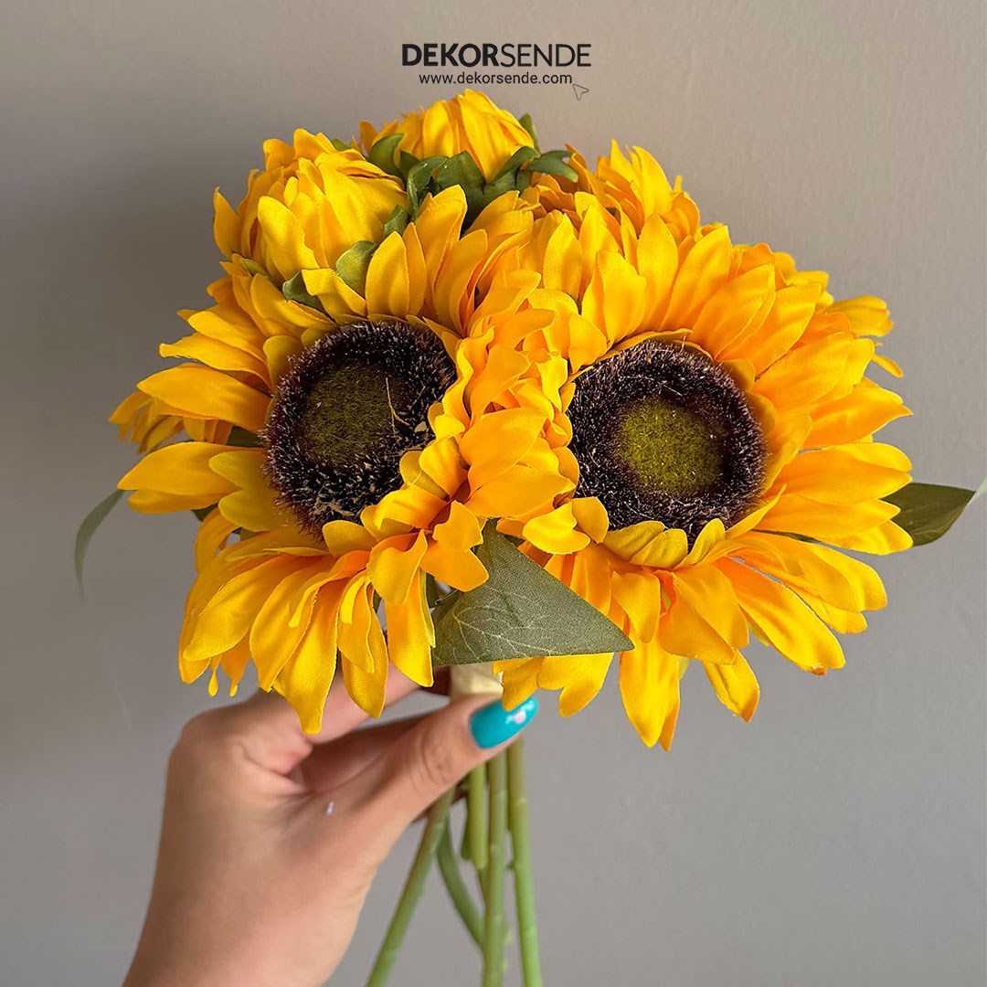 Yapay Ayçiçeği Demet Sarı 28 cm