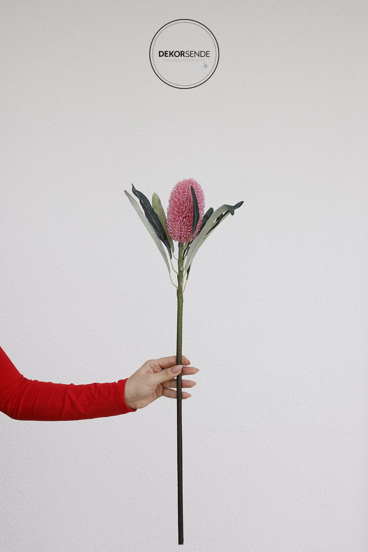 Yapay Banksiya Dalı Pembe 73 cm