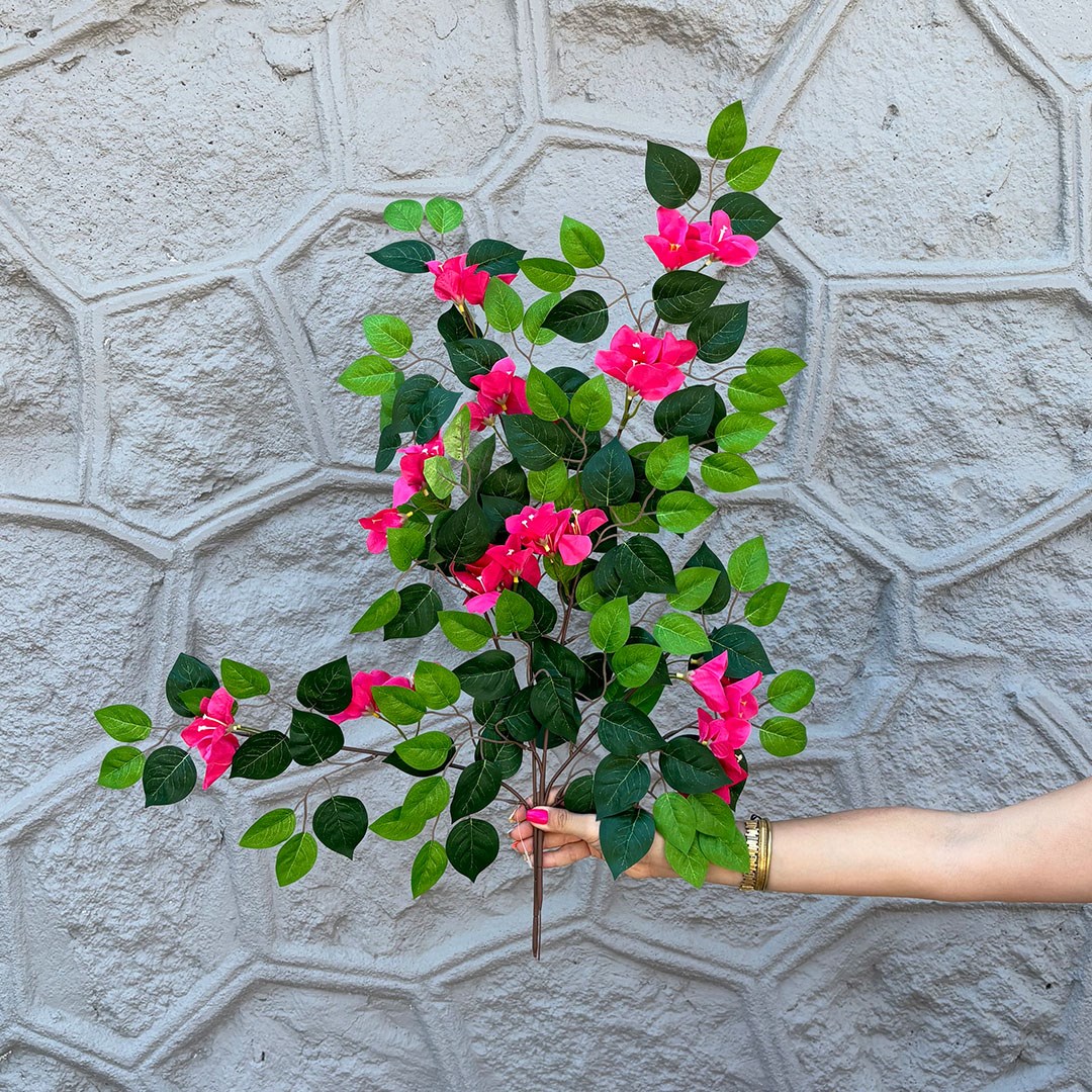 Yapay Begonvil Yaprak 3 Dal Pembe 70 cm