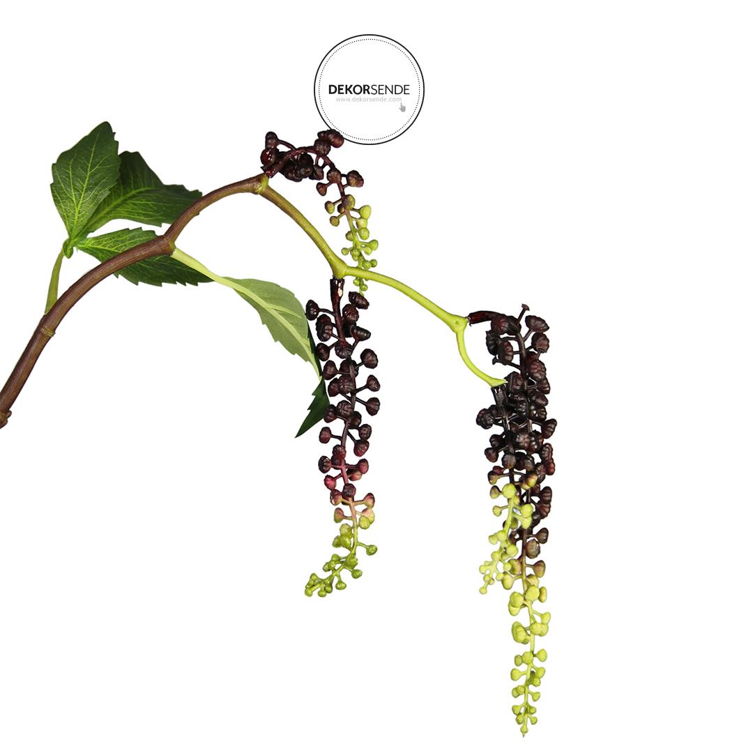 Yapay Berry Garnitür Dalı Mor 65 cm