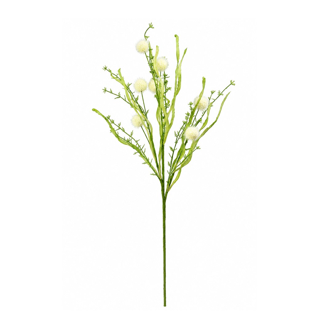 Yapay Çiçek Seterya Top Dal Beyaz 80 cm