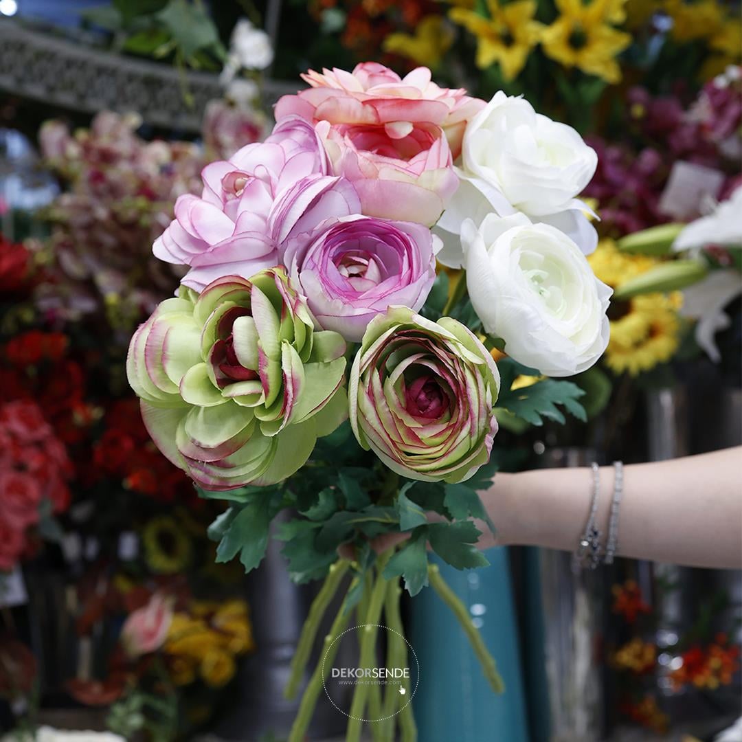 Yapay Erengül Dalı Pembe 58 cm