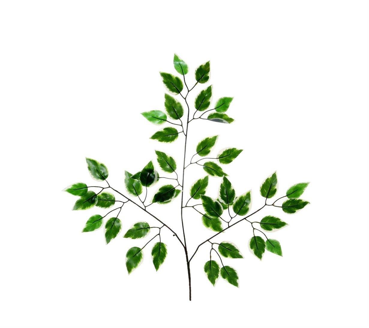 Yapay Ficus Benjamin Starlight Dalı Alacalı - Yapay Ağaç Yaprakları