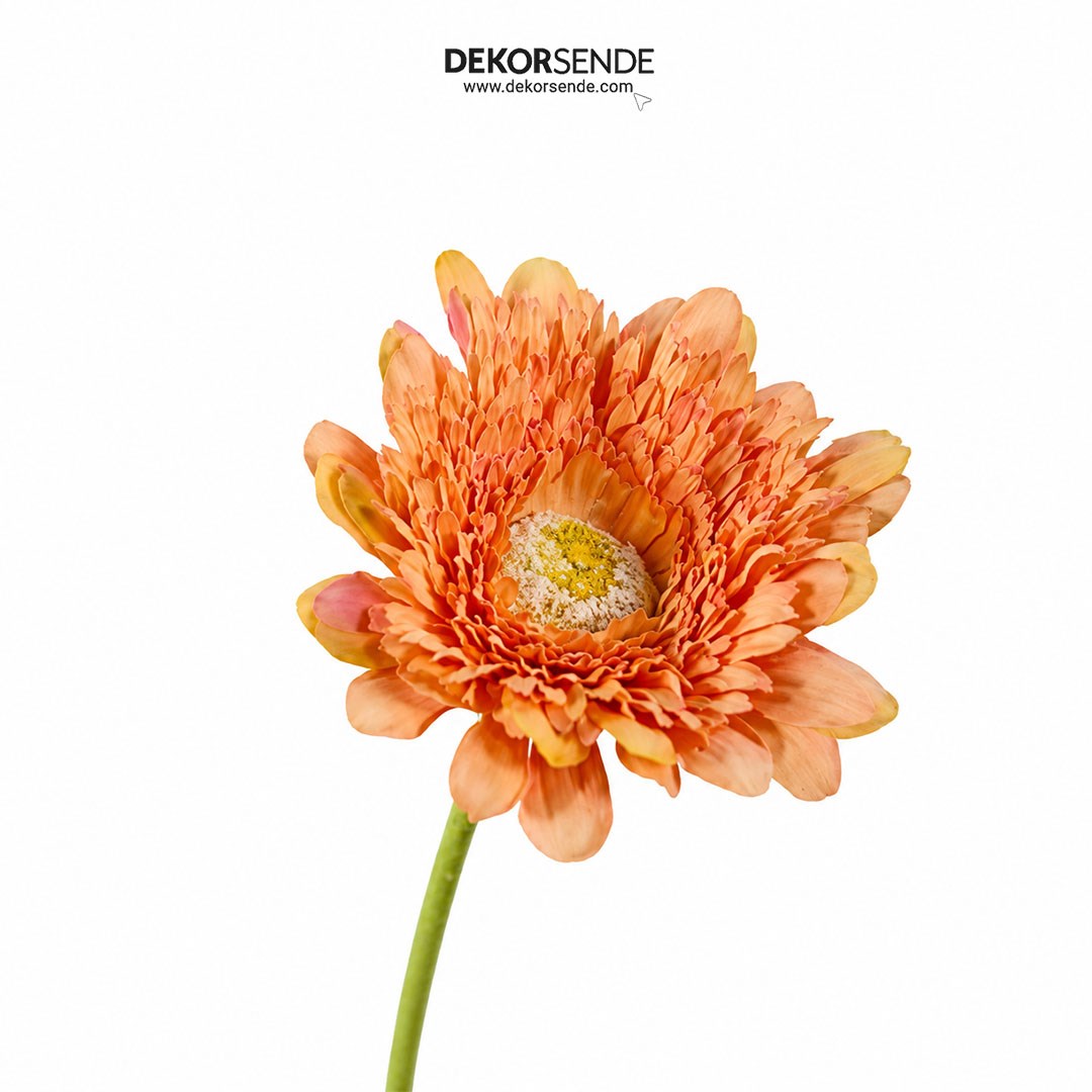 Yapay Gerbera Çiçeği Dal Somon 60 cm