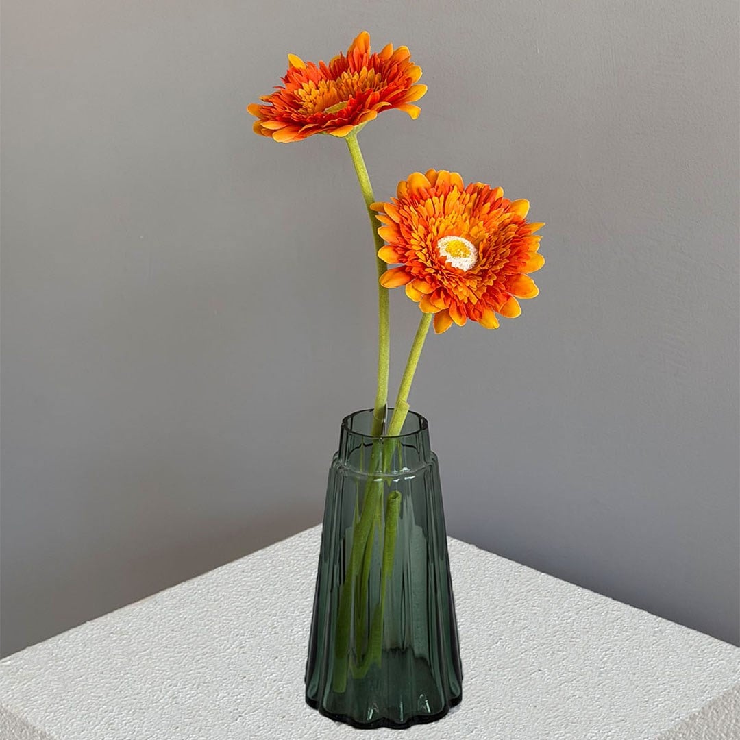 Yapay Gerbera Çiçeği Dal Turuncu 60 cm