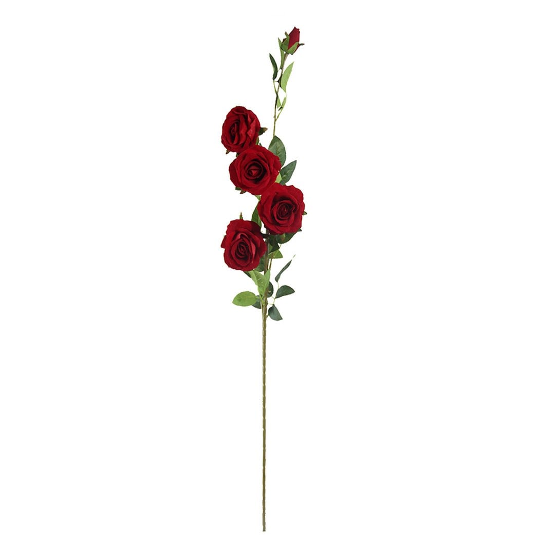 Yapay Gül Dal 5li Kırmızı 115 cm