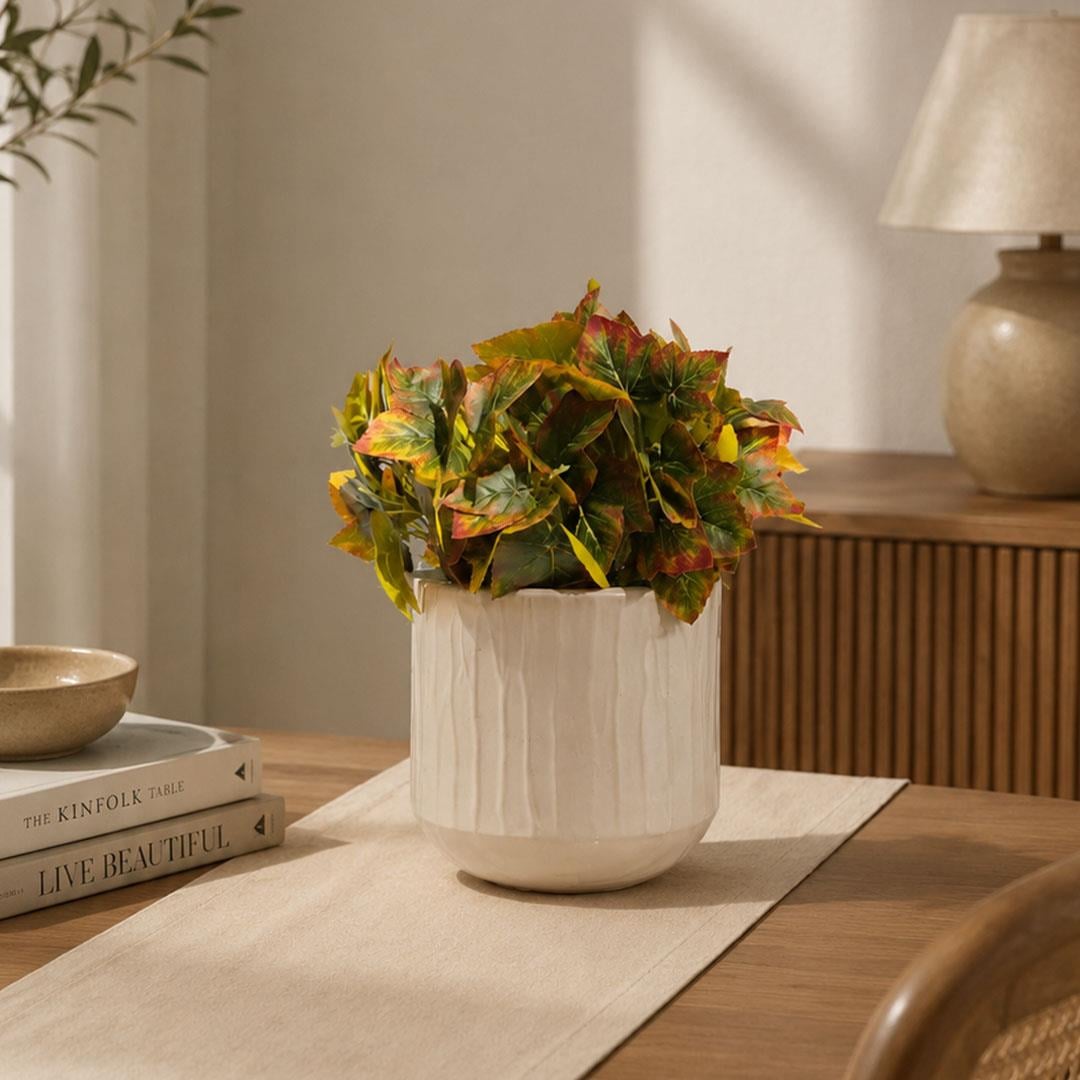 Yapay Hedera Demet Alacalı Kırmızı 34 cm