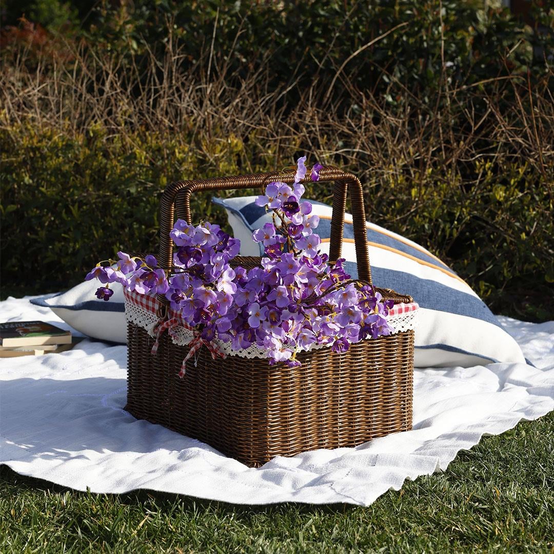 Yapay Kiraz (Sakura) Çiçek Dal Mor 65 cm