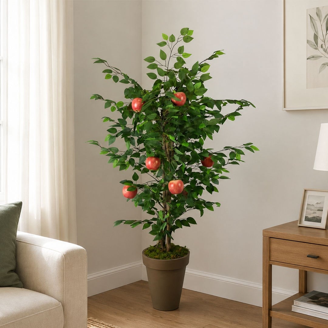 Yapay Kırmızı Elma Ağaç 130 cm
