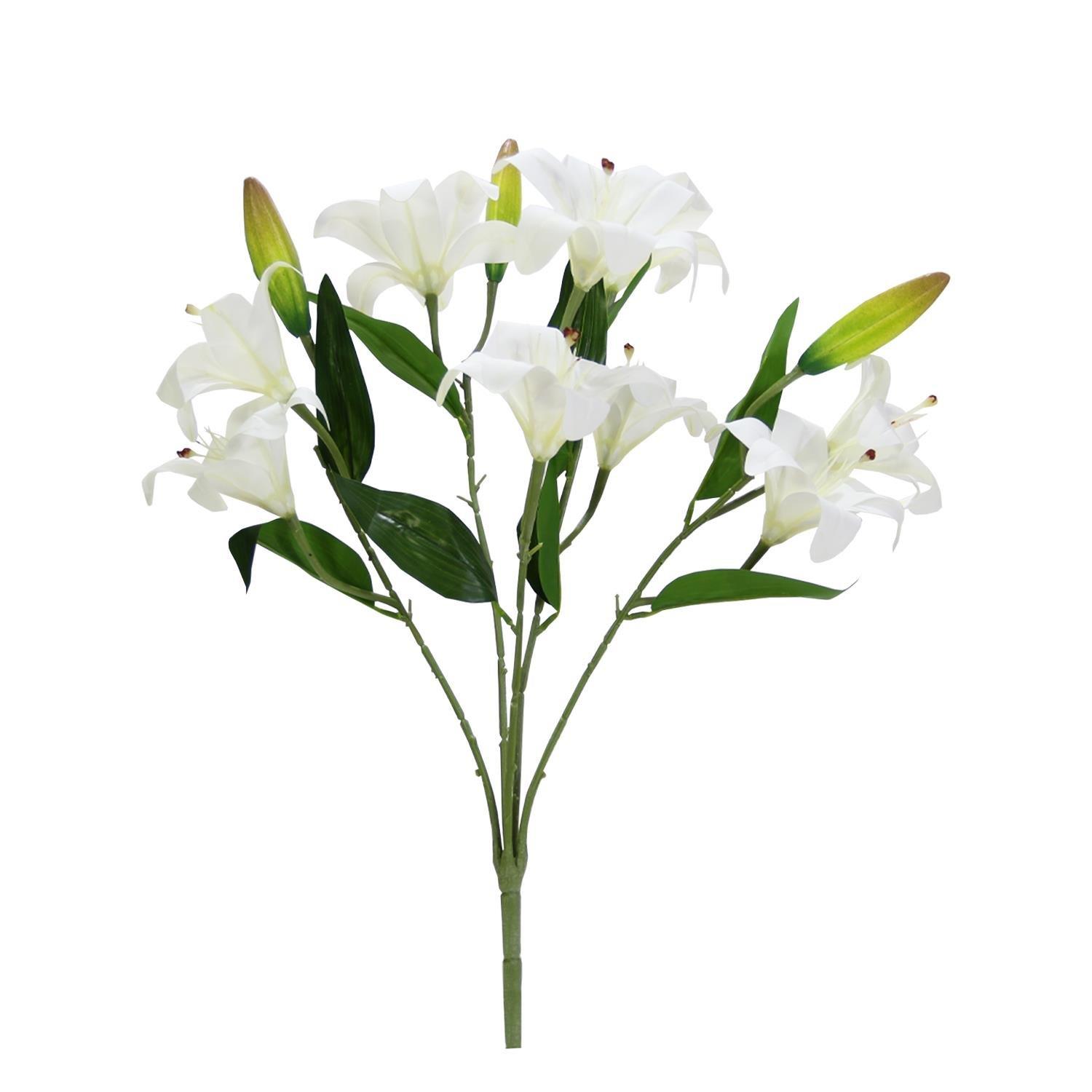 Yapay Lilyum Demet Beyaz 55 cm