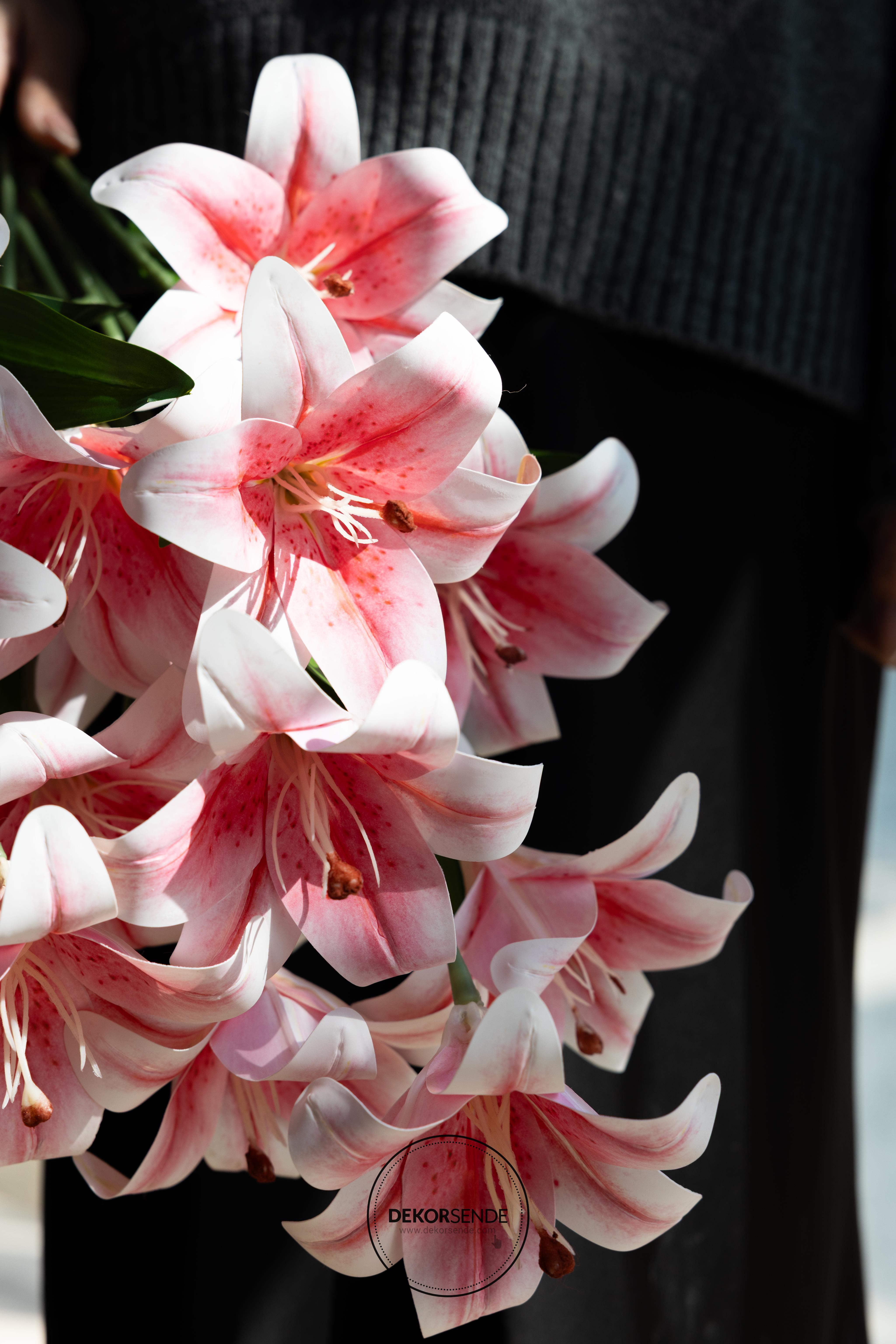 Yapay Lilyum Demeti Pembe 55 cm