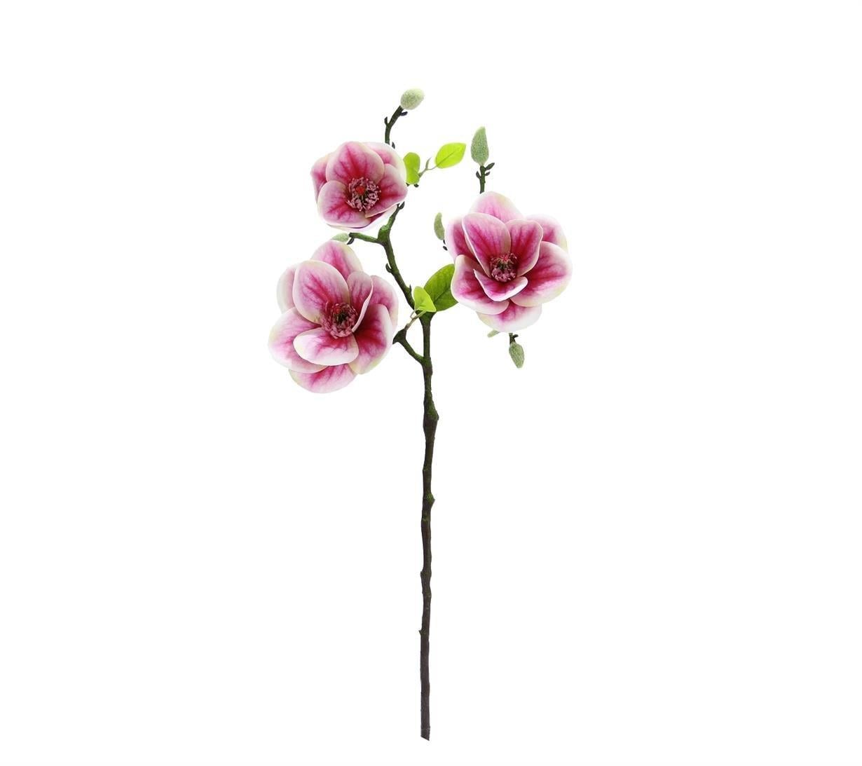 Yapay Manolya Dal 52 cm Pembe