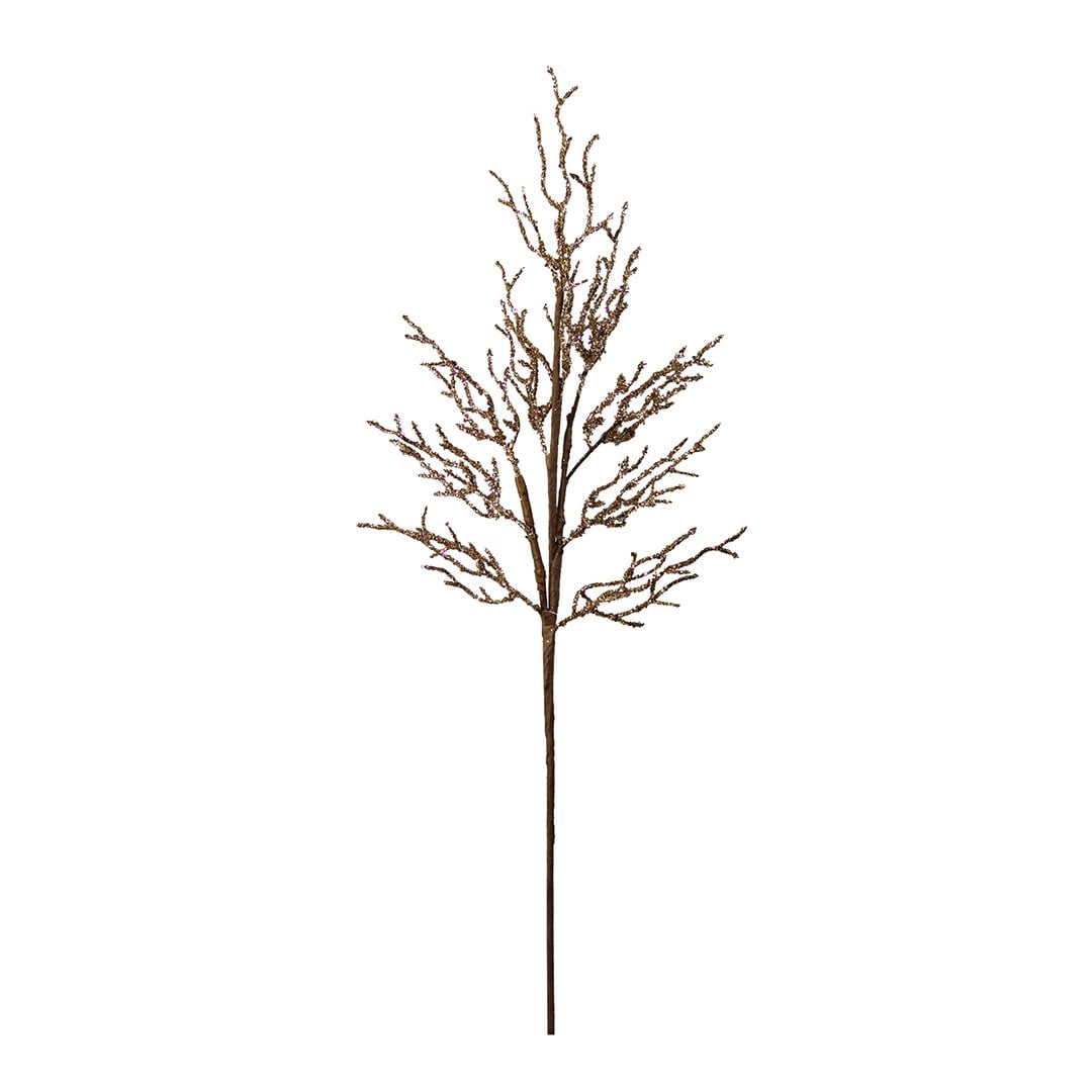 Yılbaşı Süsü Dal Mercan Simli Bronz 70 cm