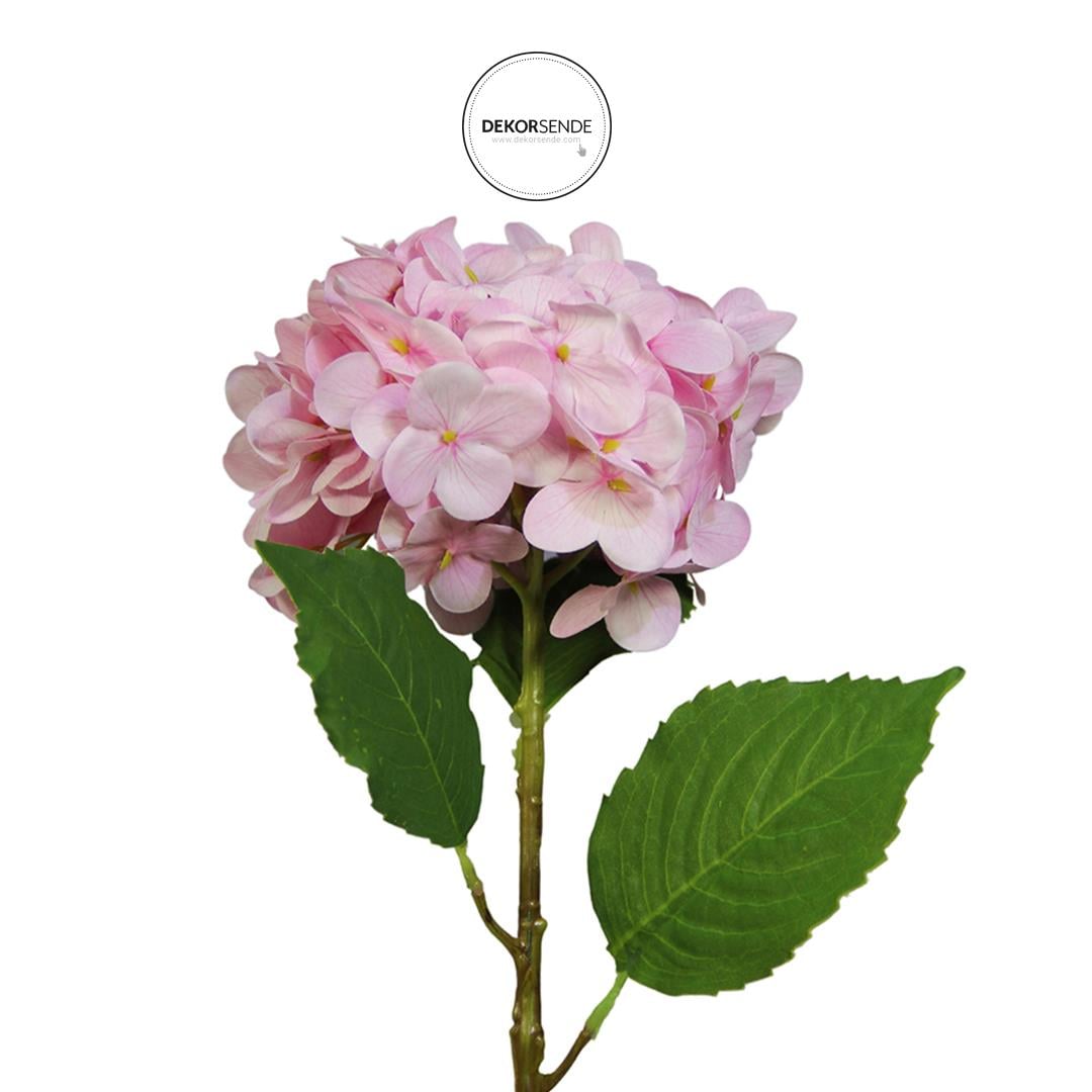 Yapay Ortanca Dalı Pembe 60 cm