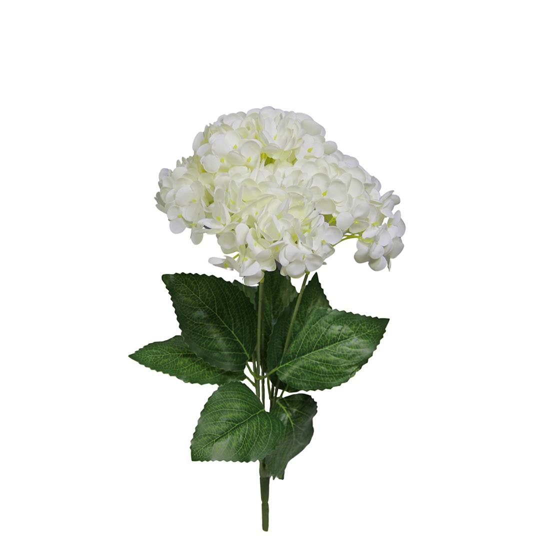 Yapay Ortanca Demet Islak Doku Beyaz 43 cm