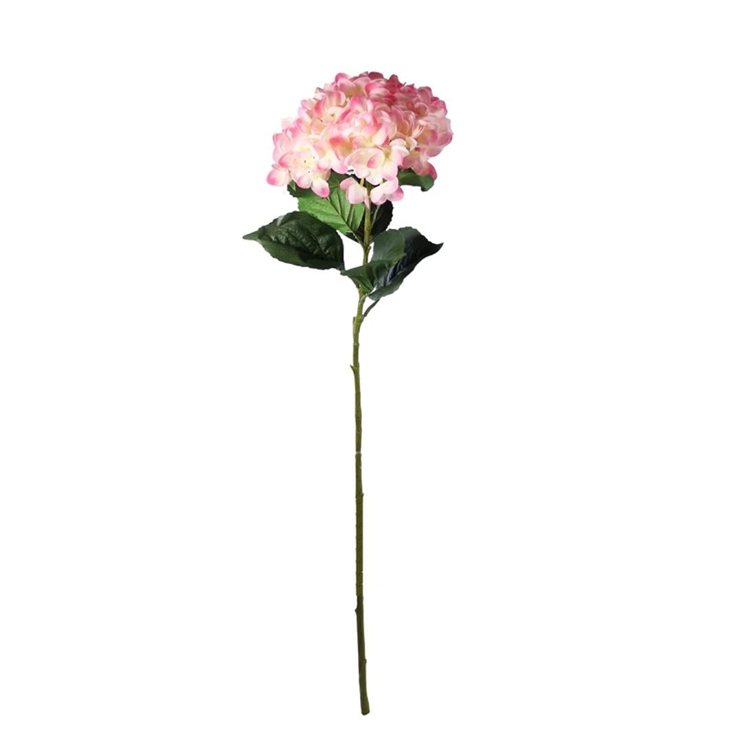 Yapay Ortanca Islak Dokulu Tek Dal Pembe 102 cm