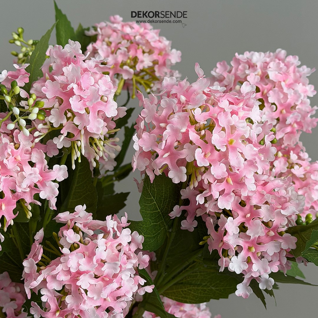 Yapay Tomurcuk Çiçeği Dal 5 Kafa Pembe 78 cm