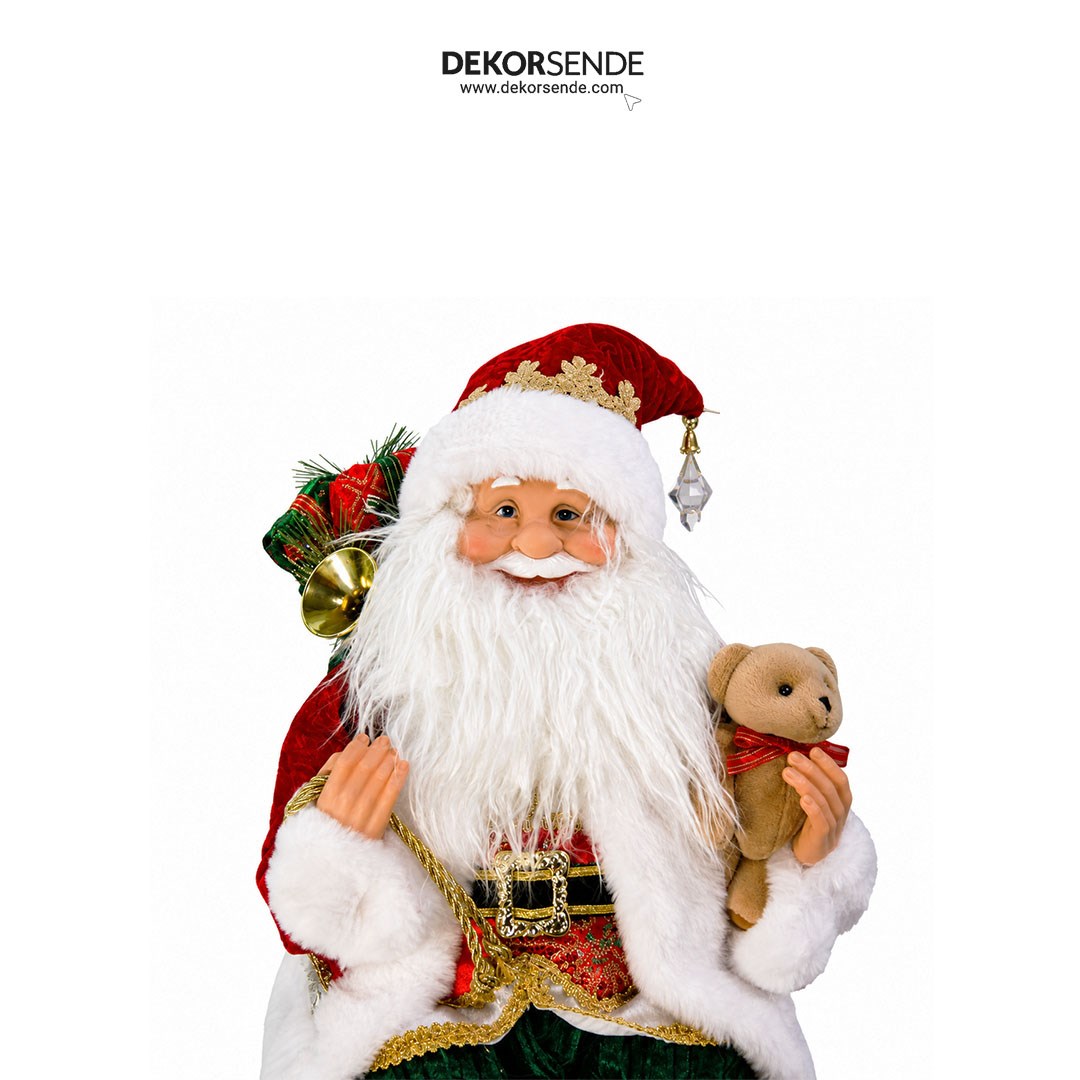 Yılbaşı Ayakları Sallanan Oturan Noel Baba 55 cm