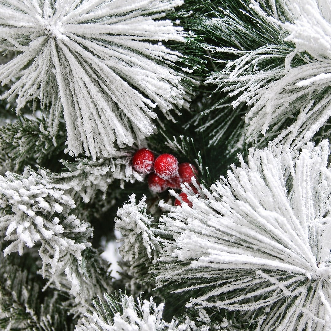 Yılbaşı Çam Ağacı Karlı Berryli 210 cm