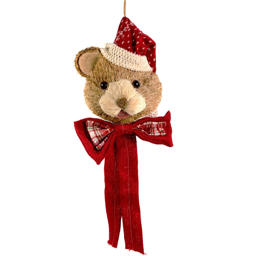 Yılbaşı Kapı Süs Büyük Ayıcık Teddy Bear Kırmızı 60 cm