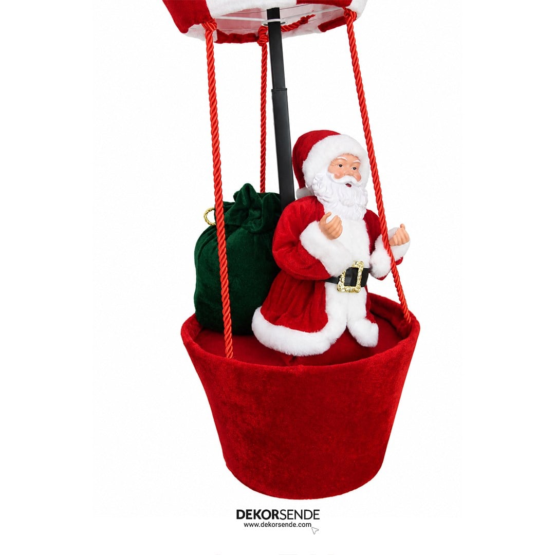 Yılbaşı Noel Baba Balonda Kırmızı Beyaz 150 cm