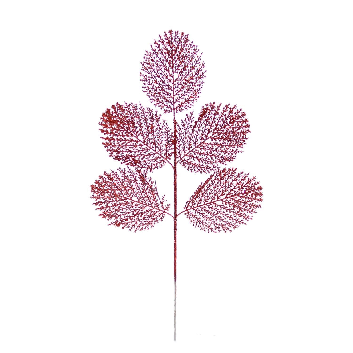 Yılbaşı Süs Simli İğne Dal Kırmızı 67 cm