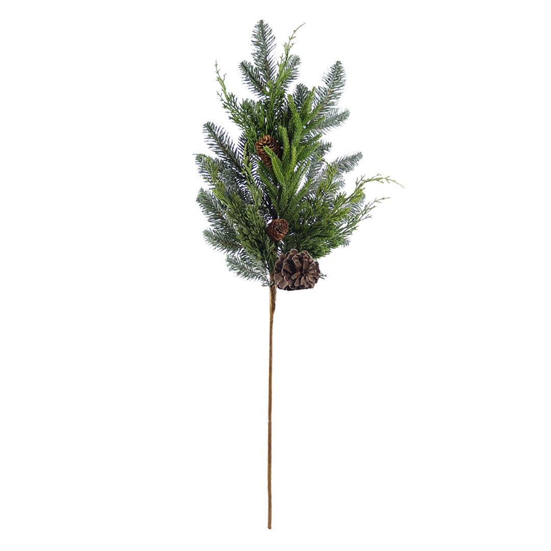 Yılbaşı Süsü Yapay Çam Dal Kozalaklı 90 cm