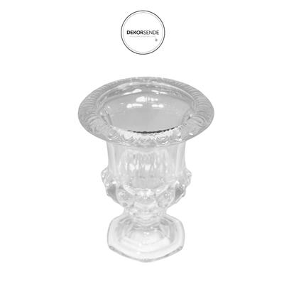 Antik Cam Kupa Vazo Orta Boy