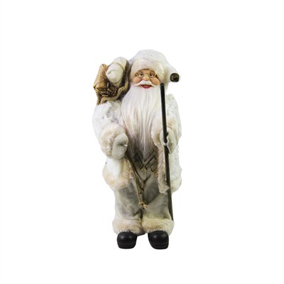 Baklava Desen Noel Baba Beyaz Altın 30 cm