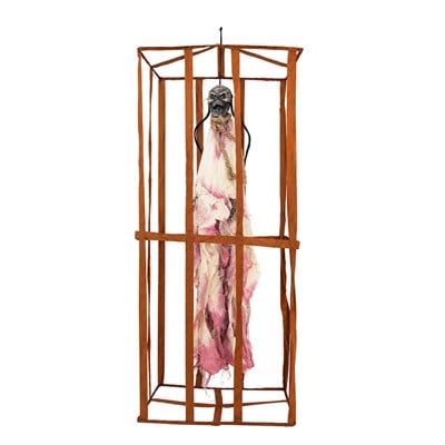 Cadılar Bayramı Hapsedilmiş Asılabilir Uzun İskelet Pembe 90 cm