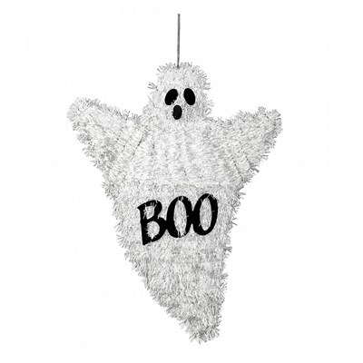 Cadılar Bayramı Süs Hayalet Boo Baskılı Beyaz 45 cm