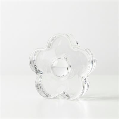 Çiçek Model Şeffaf Mini Cam Vazo 10 cm