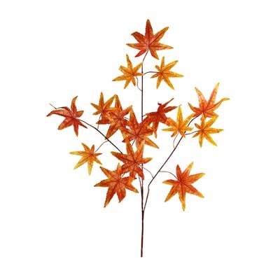 Çınar Yaprağı Dalı İnce Turuncu 55 cm