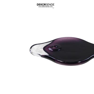Dekoratif Cam Tütsülük Mürdüm 20 cm