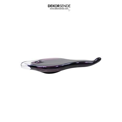 Dekoratif Cam Tütsülük Mürdüm 20 cm