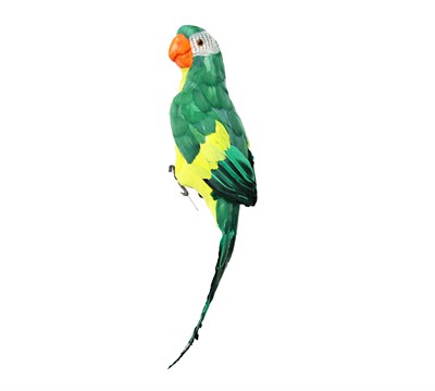 Dekoratif Papağan Büyük Yeşil - Yapay Hayvan