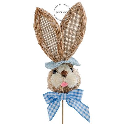Dekoratif Tavşan Pike Mavi 50 cm